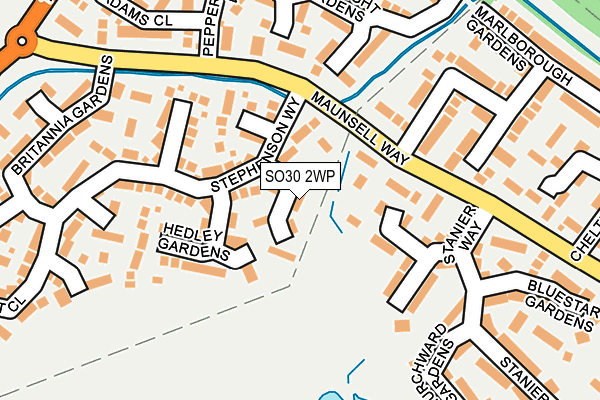 SO30 2WP map - OS OpenMap – Local (Ordnance Survey)