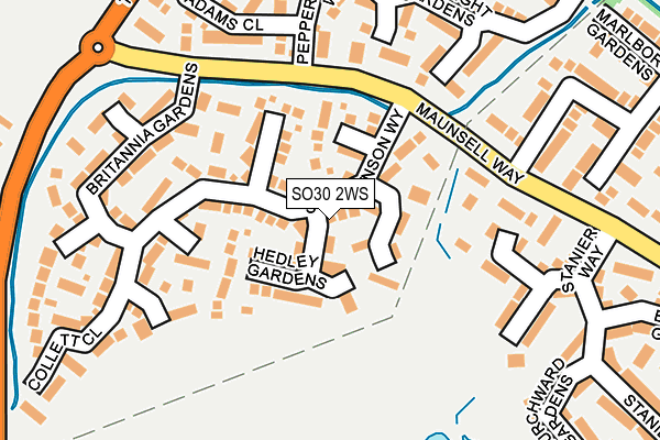 SO30 2WS map - OS OpenMap – Local (Ordnance Survey)