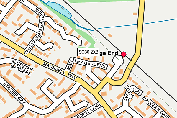 SO30 2XB map - OS OpenMap – Local (Ordnance Survey)