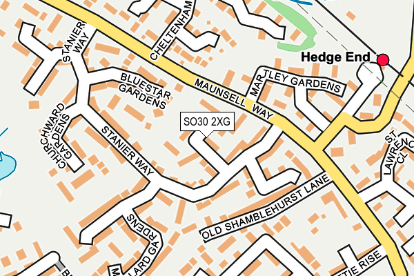 SO30 2XG map - OS OpenMap – Local (Ordnance Survey)
