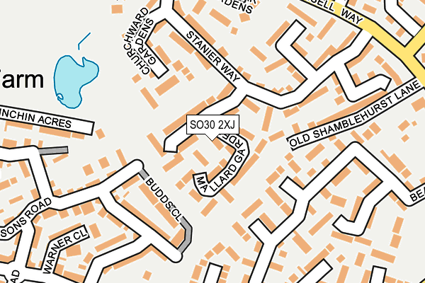 SO30 2XJ map - OS OpenMap – Local (Ordnance Survey)
