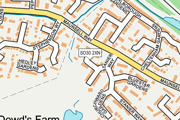 SO30 2XN map - OS OpenMap – Local (Ordnance Survey)