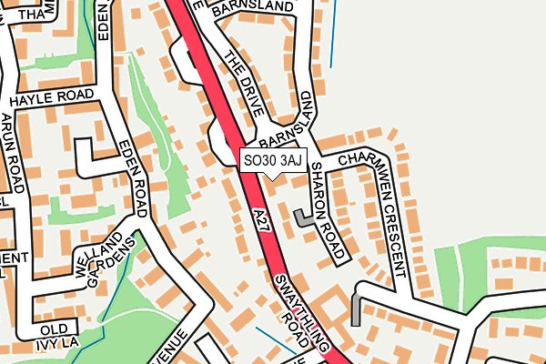 SO30 3AJ map - OS OpenMap – Local (Ordnance Survey)