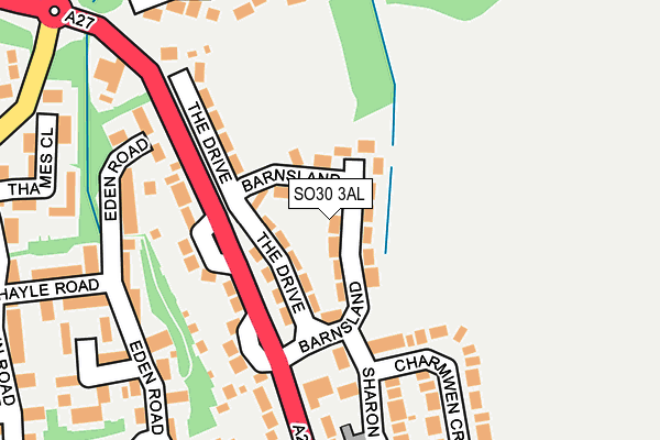 SO30 3AL map - OS OpenMap – Local (Ordnance Survey)