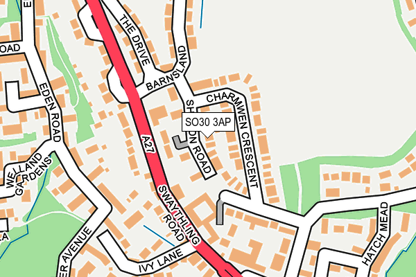 SO30 3AP map - OS OpenMap – Local (Ordnance Survey)