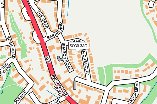 SO30 3AQ map - OS OpenMap – Local (Ordnance Survey)