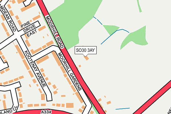 SO30 3AY map - OS OpenMap – Local (Ordnance Survey)