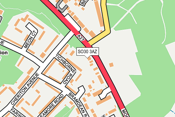 SO30 3AZ map - OS OpenMap – Local (Ordnance Survey)