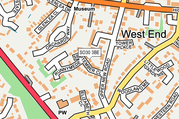 SO30 3BE map - OS OpenMap – Local (Ordnance Survey)