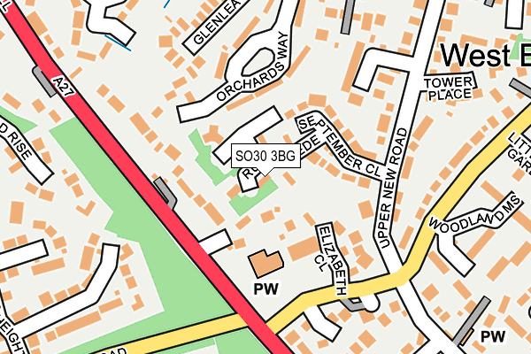 SO30 3BG map - OS OpenMap – Local (Ordnance Survey)
