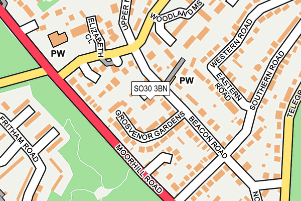 SO30 3BN map - OS OpenMap – Local (Ordnance Survey)