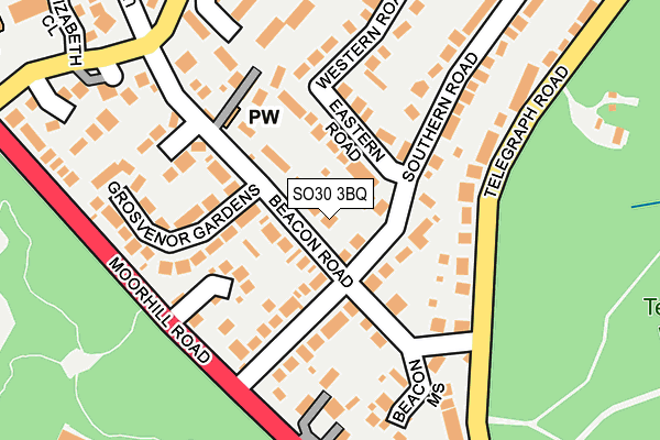 SO30 3BQ map - OS OpenMap – Local (Ordnance Survey)