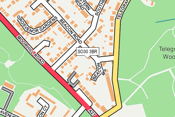 SO30 3BR map - OS OpenMap – Local (Ordnance Survey)