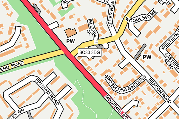 SO30 3DG map - OS OpenMap – Local (Ordnance Survey)