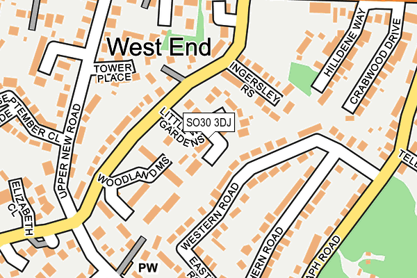 SO30 3DJ map - OS OpenMap – Local (Ordnance Survey)