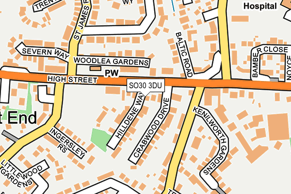 SO30 3DU map - OS OpenMap – Local (Ordnance Survey)