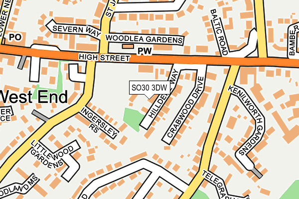 SO30 3DW map - OS OpenMap – Local (Ordnance Survey)