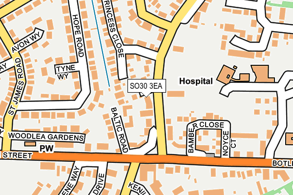 SO30 3EA map - OS OpenMap – Local (Ordnance Survey)