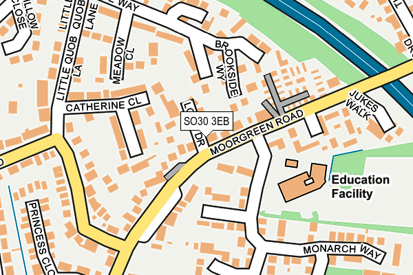 SO30 3EB map - OS OpenMap – Local (Ordnance Survey)