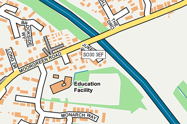 SO30 3EF map - OS OpenMap – Local (Ordnance Survey)
