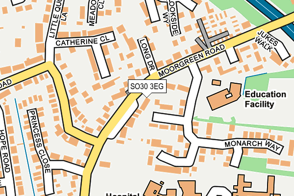 SO30 3EG map - OS OpenMap – Local (Ordnance Survey)