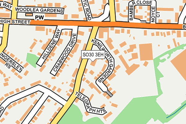 SO30 3EH map - OS OpenMap – Local (Ordnance Survey)