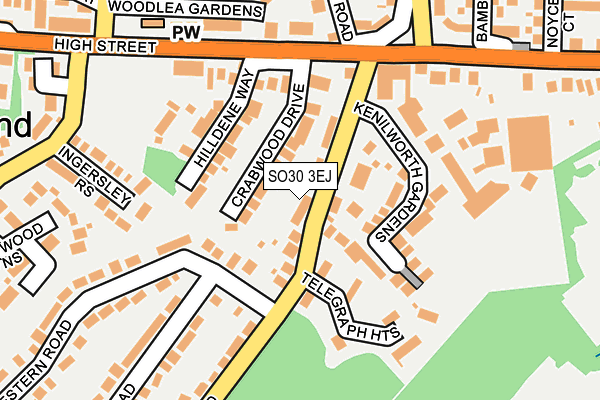 SO30 3EJ map - OS OpenMap – Local (Ordnance Survey)