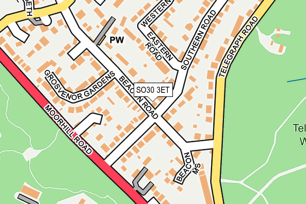 SO30 3ET map - OS OpenMap – Local (Ordnance Survey)