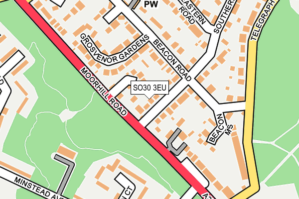 SO30 3EU map - OS OpenMap – Local (Ordnance Survey)