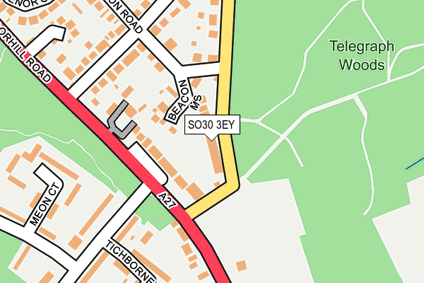 SO30 3EY map - OS OpenMap – Local (Ordnance Survey)