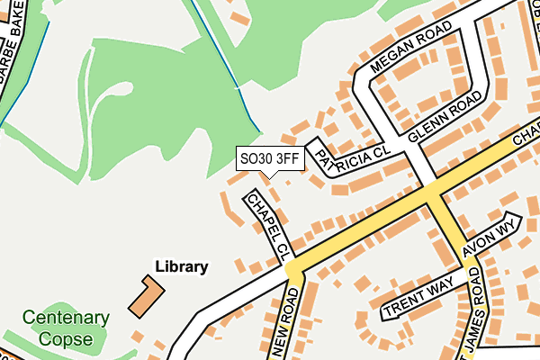 SO30 3FF map - OS OpenMap – Local (Ordnance Survey)
