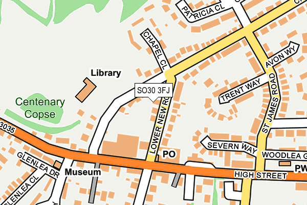 SO30 3FJ map - OS OpenMap – Local (Ordnance Survey)
