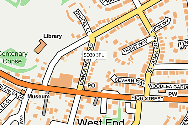 SO30 3FL map - OS OpenMap – Local (Ordnance Survey)