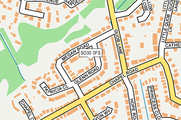 SO30 3FS map - OS OpenMap – Local (Ordnance Survey)