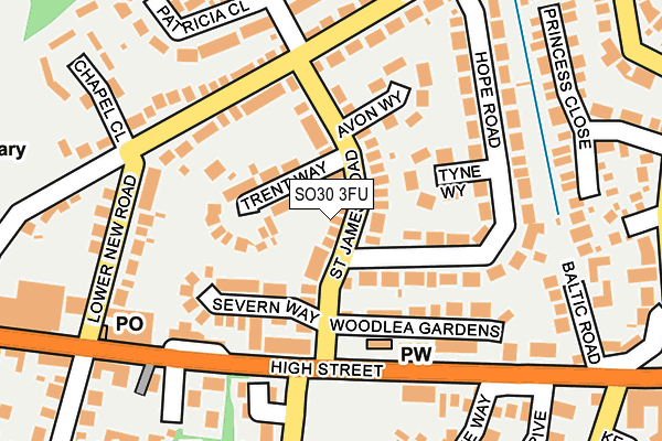 SO30 3FU map - OS OpenMap – Local (Ordnance Survey)