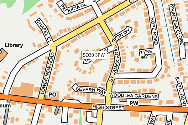SO30 3FW map - OS OpenMap – Local (Ordnance Survey)