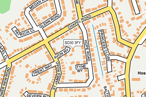 SO30 3FY map - OS OpenMap – Local (Ordnance Survey)