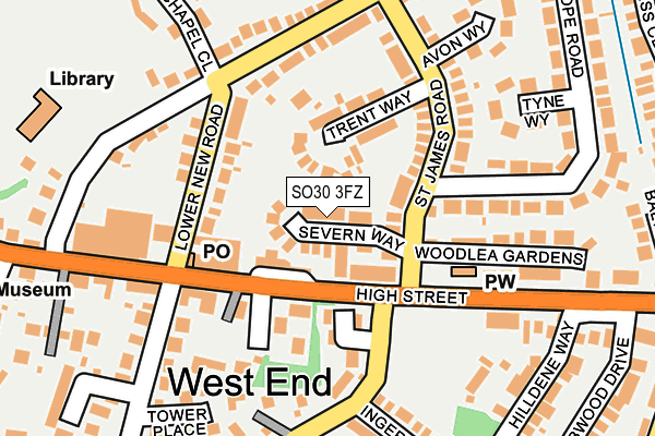 SO30 3FZ map - OS OpenMap – Local (Ordnance Survey)