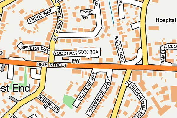 SO30 3GA map - OS OpenMap – Local (Ordnance Survey)