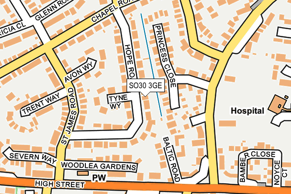 SO30 3GE map - OS OpenMap – Local (Ordnance Survey)