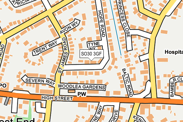 SO30 3GF map - OS OpenMap – Local (Ordnance Survey)