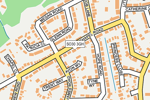 SO30 3GH map - OS OpenMap – Local (Ordnance Survey)