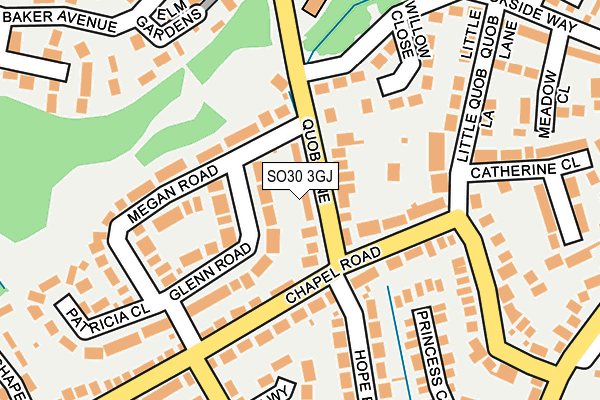 SO30 3GJ map - OS OpenMap – Local (Ordnance Survey)