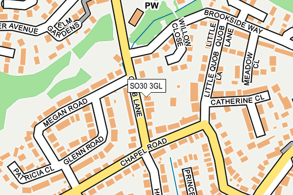 SO30 3GL map - OS OpenMap – Local (Ordnance Survey)