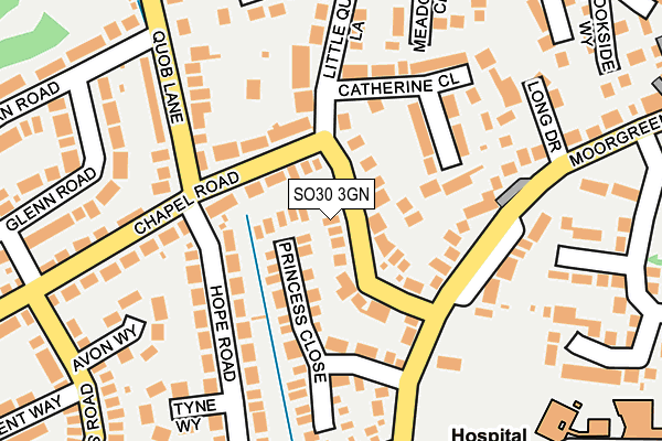 SO30 3GN map - OS OpenMap – Local (Ordnance Survey)