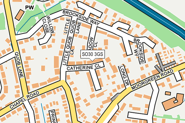 SO30 3GS map - OS OpenMap – Local (Ordnance Survey)