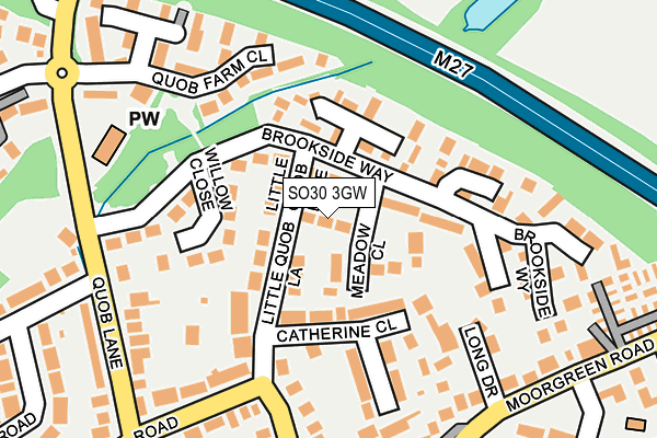 SO30 3GW map - OS OpenMap – Local (Ordnance Survey)