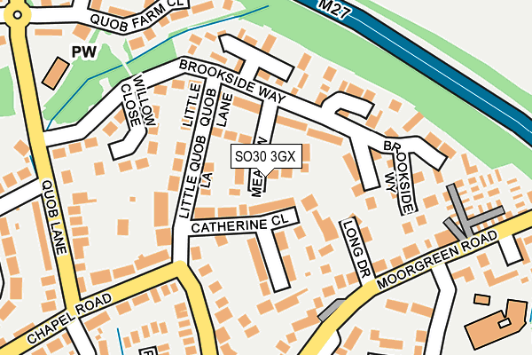 SO30 3GX map - OS OpenMap – Local (Ordnance Survey)