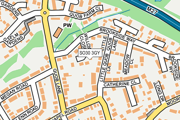 SO30 3GY map - OS OpenMap – Local (Ordnance Survey)