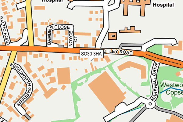 SO30 3HA map - OS OpenMap – Local (Ordnance Survey)